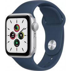 Apple Watch SE GPS 40mm Aluminum Case with Sport Band Silver/White (LL)