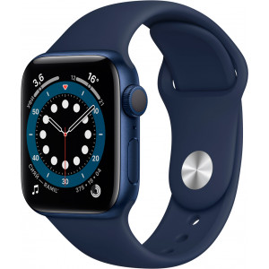 Apple Watch Series 6 GPS 40mm Aluminum Case with Sport Band Blue/Deep Navy (LL)