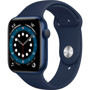 Apple Watch Series 6 GPS 44mm Aluminum Case with Sport Band Blue/Deep Navy (M00J3RU/A)