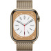Apple Watch Series 8 41mm Stainless Steel Case with Milanese Gold