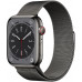Apple Watch Series 8 45mm Stainless Steel Case with Milanese Black Apple Watch Series 8 45mm Stainless Steel Case with Milanese Black