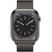 Apple Watch Series 8 45mm Stainless Steel Case with Milanese Black Apple Watch Series 8 45mm Stainless Steel Case with Milanese Black