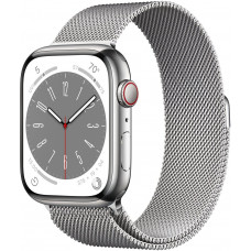 Apple Watch Series 8 45mm Stainless Steel Case with Milanese Silver