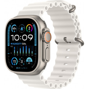 Apple Watch Ultra 2 49 mm Titanium Case Ocean Band White Apple Watch Ultra 2 49 mm Titanium Case Ocean Band White