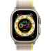 Apple Watch Ultra 49 mm Titanium Case, Trail Yellow/Beige (Medium/Large, 145-220 mm) Yellow/Beige