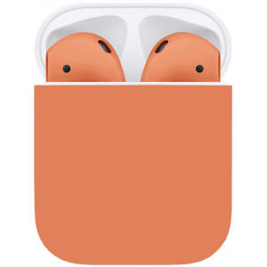 Apple Airpods 2 Color (без беспроводной зарядки чехла) Matt orange / оранжевый