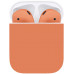Apple Airpods 2 Color (без беспроводной зарядки чехла) Matt orange / оранжевый