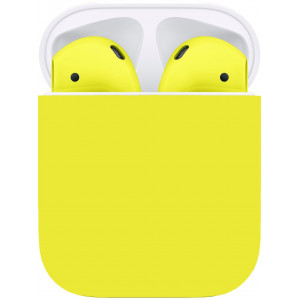 Apple Airpods 2 Color (без беспроводной зарядки чехла) Matt yellow