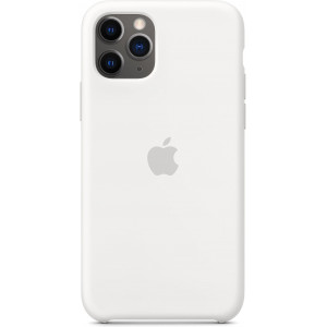 Задняя накладка для Apple iPhone 11 Pro Silicone Case Белый ОРИГИНАЛ